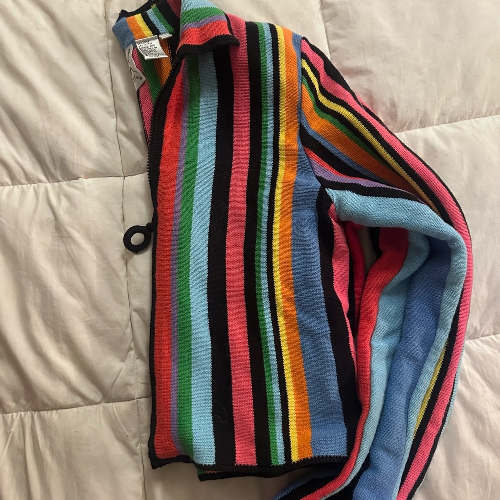 Multicolored striped vintage knit sweater